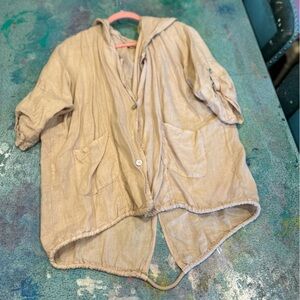 Pinkie Neutral Linen Throw On